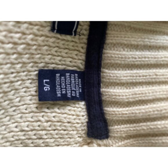 Izod Mens Cream Sweater L/G With Nordic Design 75% Cotton & 25% Acrylic - Picture 5 of 8